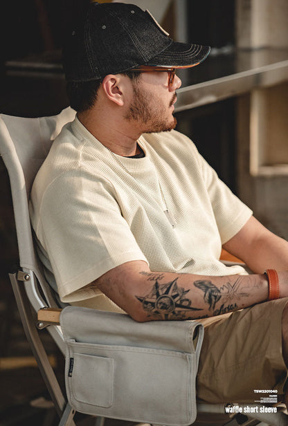 Men's Waffle-Knit Short Sleeve Tee
