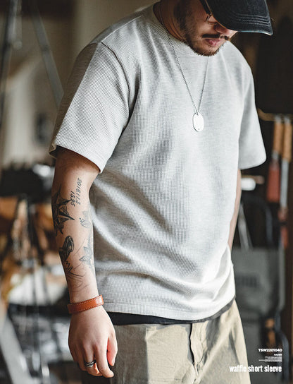 Men's Waffle-Knit Short Sleeve Tee