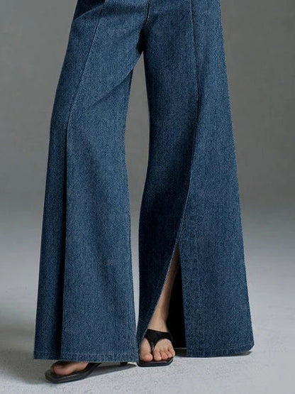 Denim Split Pants